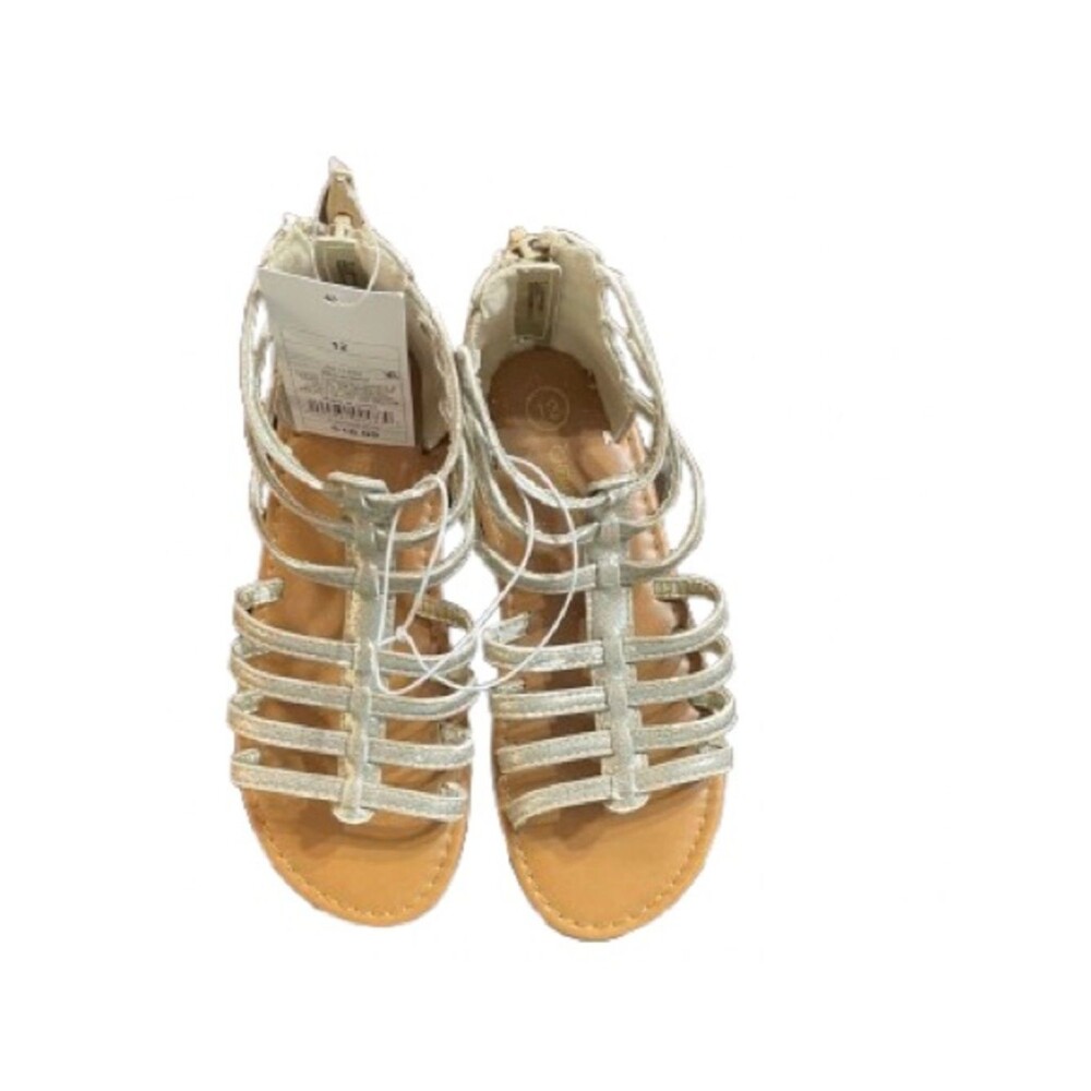 NWT Cherokee Metallic Sandals with Glitter -Tan Soles Size 12 Toddler
